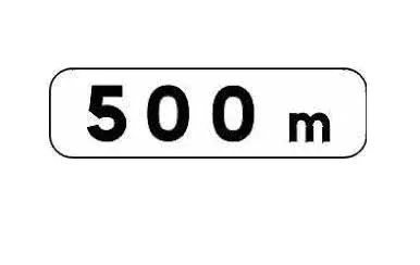 Panonceau de distance M1 500m, en vente en ligne à Provence EPI près de Manosque.